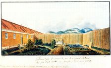 Courtyard in the Peter prison, 1832. Artist: Bestuzhev, Nikolai Alexandrovich (1791-1855)