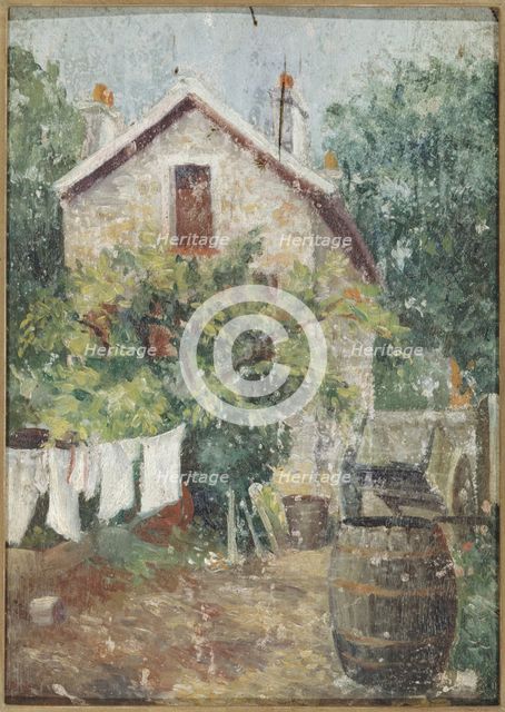 Courtyard with clothes drying, c1900. Creator: Eugene Atget.