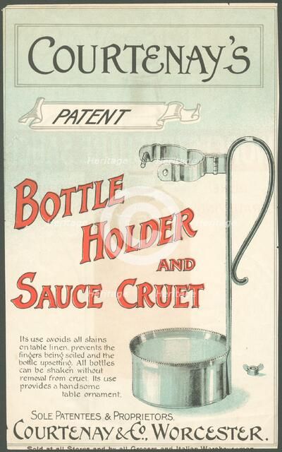 Courtenay & Co Worcestershire Sauce, 1890s. Artist: Unknown