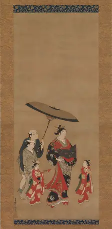 Courtesan on Parade, late 1730s-early 1740s. Creator: Miyagawa Issho