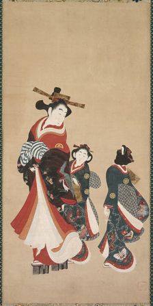 Courtesan and Attendants, c. 1748-1751. Creator: Engetsudo (Japanese), attributed to