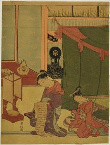 Courtesan and Her Sleepy Attendant, c. 1767/68. Creator: Suzuki Harunobu