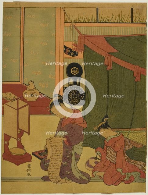 Courtesan and Her Sleepy Attendant, c. 1767/68. Creator: Suzuki Harunobu.