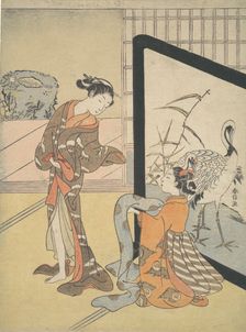 Courtesan and Shinzo, 1725-1770., 1725-1770. Creator: Suzuki Harunobu