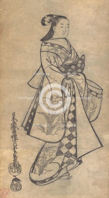 Courtesan, ca. 1714. Creator: Kaigetsudô Anchi.