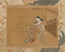 Courtesan Enjoying a Cool Summer Evening, 1741. Creator: Haritsu Ogawa