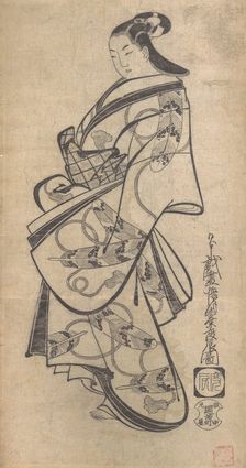 Courtesan for the Ninth Month, ca. 1714., ca. 1714. Creator: Kaigetsudo Doshin
