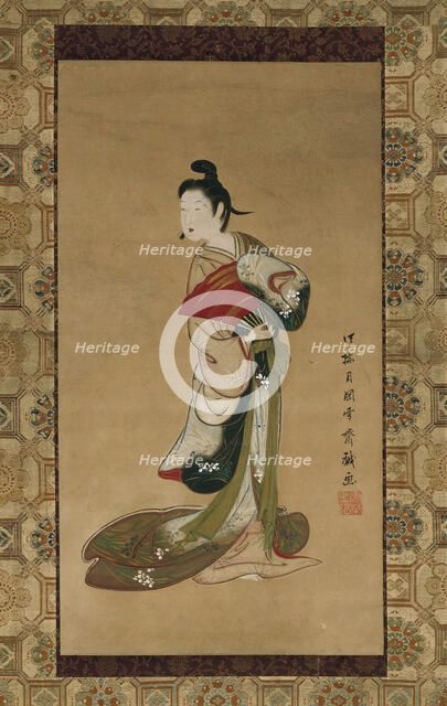 Courtesan, Late 18th-early 19th century. Creator: Tsukioka Sessai.