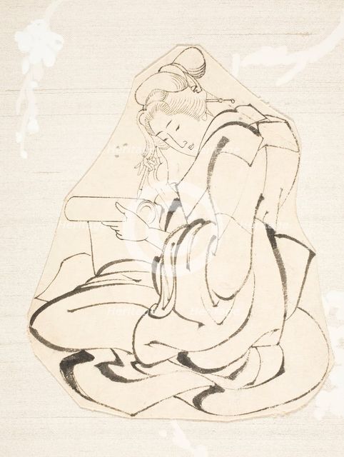 Courtesan painting, 19th century. Creator: Hokusai.