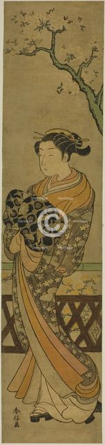 Courtesan Parading Beneath Cherry Tree, c. 1769/70. Creator: Suzuki Harunobu.