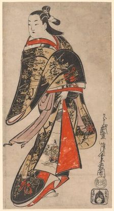 Courtesan Walking, c. 1714. Creator: Kaigetsudô Anchi