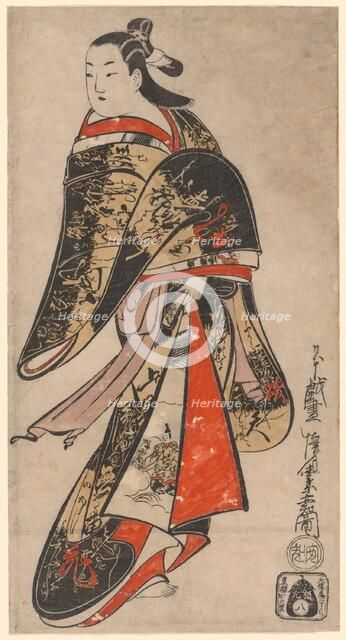 Courtesan Walking, c. 1714. Creator: Kaigetsudô Anchi.
