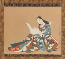 Courtesan Writing a Letter , ca. 1715. Creator: Kaigetsudo Doshin