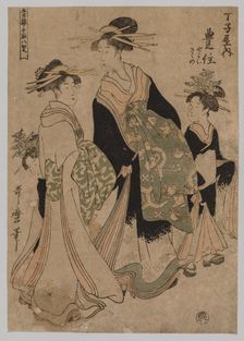 Courtesans and Attendants, 1753-1806. Creator: Kitagawa Utamaro (Japanese, 1753?-1806)