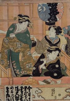 Courtesans in the theater, 1815-1819. Creator: Kunisada (Toyokuni III), Utagawa (1786-1864)