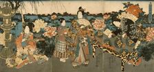 Courtesans in a Peony Garden, mid-19th century. Creator: Unknown