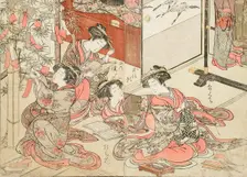 Courtesans of One of the Green Houses: Yaokaya (?), 1776. Creators: Kitao Shigemasa, Shunsho
