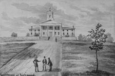Courthouse at Richmond, Staten Island, New York, ca. 1872. Creator: Augustus Köllner