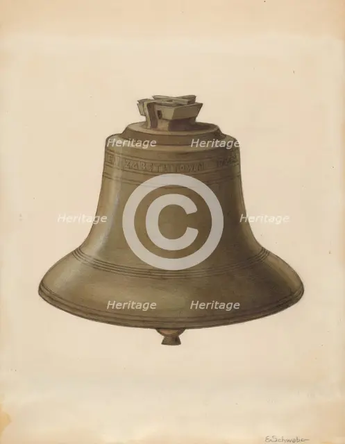 Courthouse Bell, c. 1936. Creator: Erwin Schwabe.