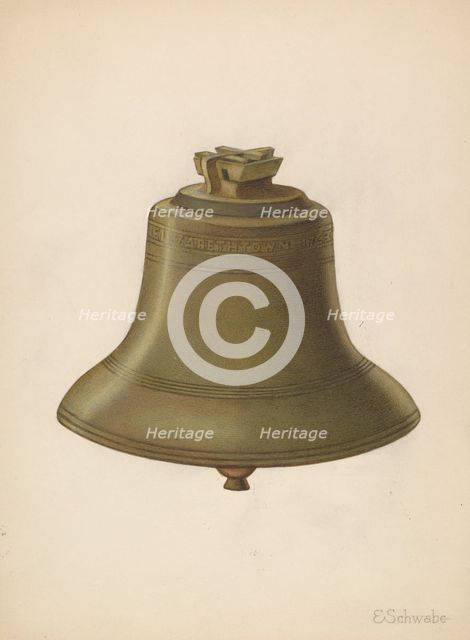 Courthouse Bell, c. 1936. Creator: Erwin Schwabe.