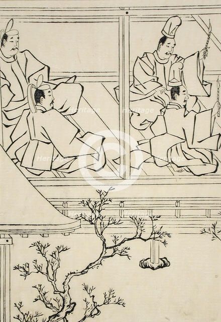 Courtiers in a Palace Corridor, 19th century. Creator: Unknown.