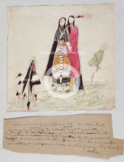 Courting Scene, c1890. Creator: White Buffalo.