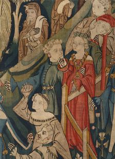 Courtly Love Games (Spieleteppich), tapestry. Detail, ca 1400