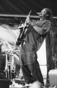 Courtney Pine, Bishopstock Festival, Devon, 2001. Creator: Brian Foskett