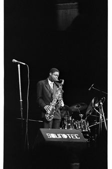 Courtney Pine, Fairfield Halls, Croydon, 1987. Artist: Brian O'Connor