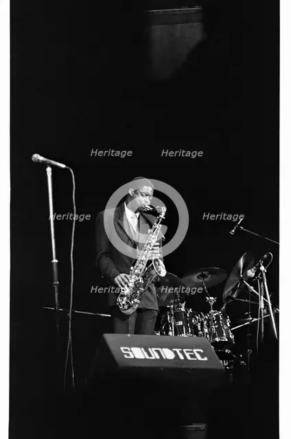 Courtney Pine, Fairfield Halls, Croydon, 1987.   Artist: Brian O'Connor.
