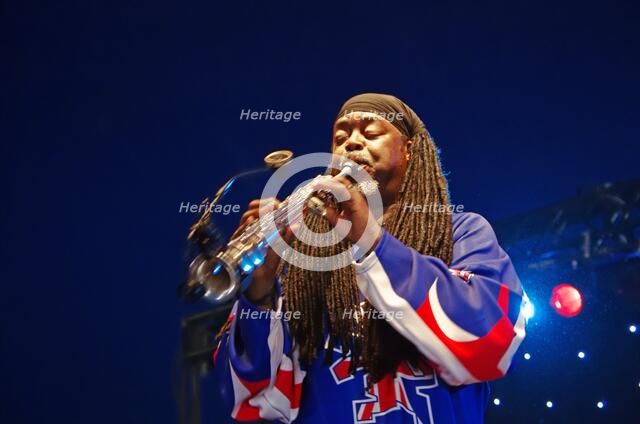 Courtney Pine, Love Supreme Jazz Festival, Glynde, East Sussex, 2013. Artist: Brian O'Connor