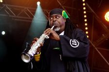 Courtney Pine, Love Supreme Jazz Festival, Glynde Place, East Sussex, 2014. Artist: Brian O'Connor