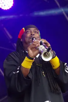 Courtney Pine, Love Supreme Jazz Festival, Glynde Place, East Sussex, 2014. Artist: Brian O'Connor