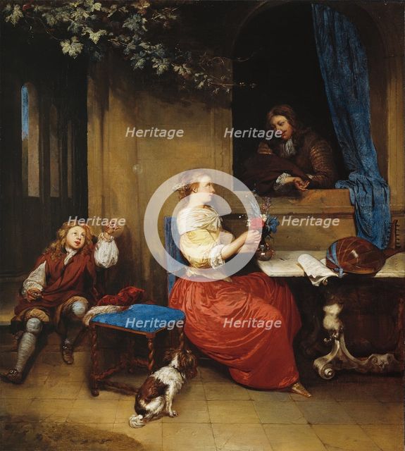 Courtship, c1665. Creator: Gaspar Netscher.