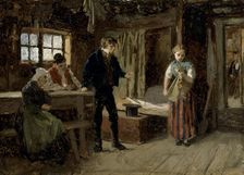 Courtship in aland, rehearsal, 1871. Creator: Karl Emanuel Jansson