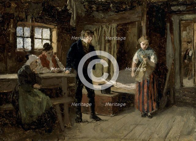 Courtship in aland, rehearsal, 1871. Creator: Karl Emanuel Jansson.