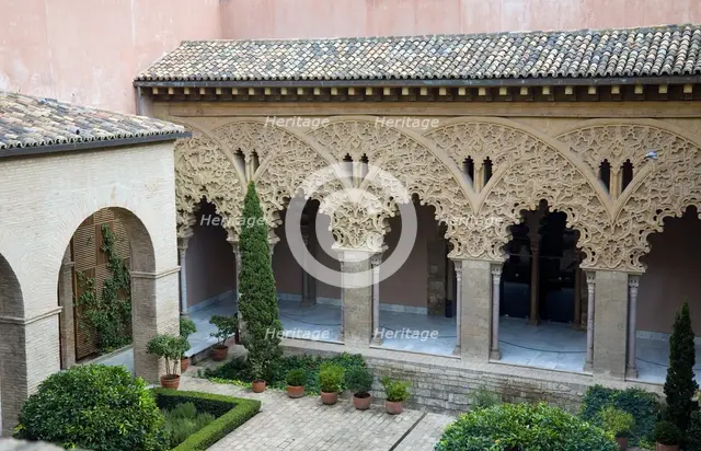 Coutyard of Santa Isabel, Aljaferia Palace, Zaragoza, Spain, 2007. Creator: Samuel Magal.