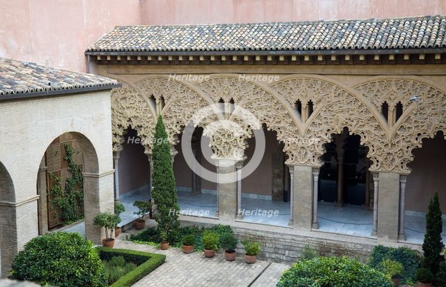 Coutyard of Santa Isabel, Aljaferia Palace, Zaragoza, Spain, 2007. Creator: Samuel Magal.
