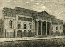 Covent Garden Theatre: Front in 1850 (1881). Creator: Unknown