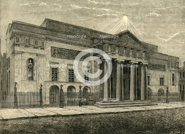 'Covent Garden Theatre: Front in 1850', (1881). Creator: Unknown.
