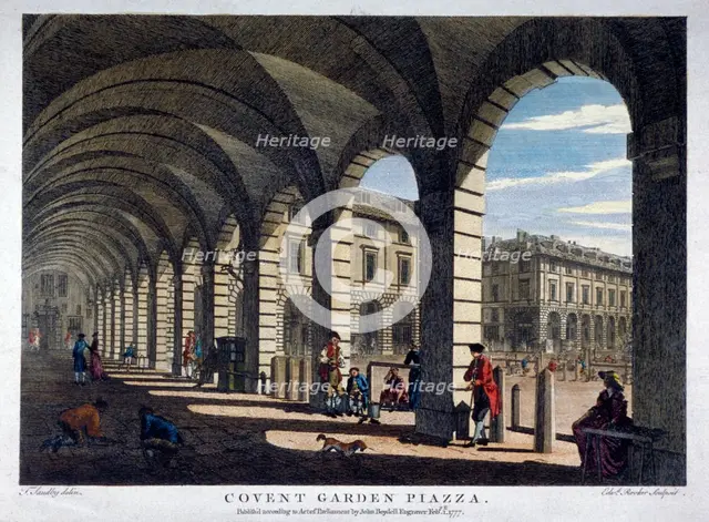 Covent Garden, Westminster, London, 1777. Artist: Edward Rooker