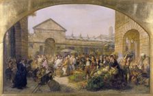Covent Garden Market 1864. Artist: Phoebus Levin