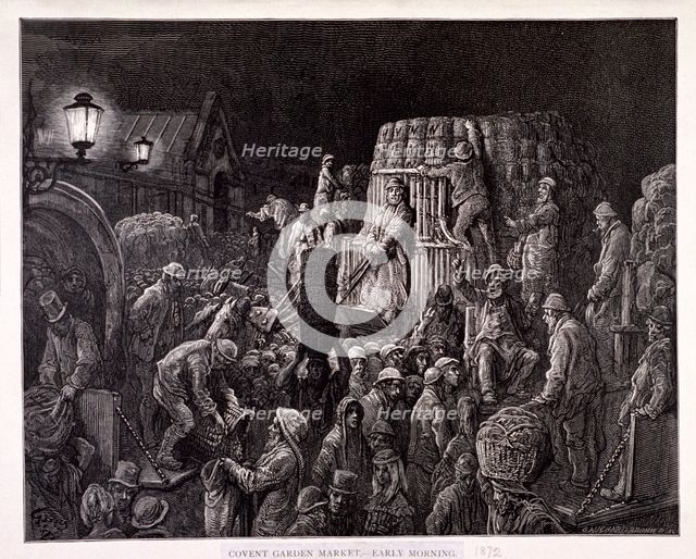 'Covent Garden Market-Early Morning', 1872. Artist: Gauchard Brunier