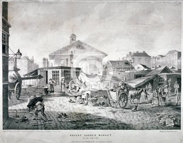 Covent Garden Market, Westminster, London, 1815. Artist: Engelmann and Company