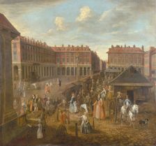Covent Garden Piazza and Market c1725. Creator: Joseph van Aken