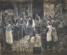 Covent Garden Scene - Women Workers Standing c1862-1935. Artist: Francis William Lawson