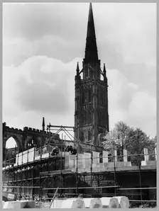 Coventry Cathedral, Priory Street, Coventry, 06/05/1957. Creator: John Laing plc