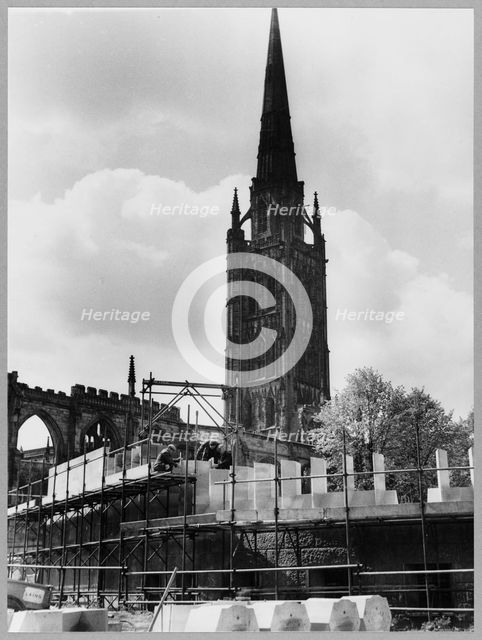 Coventry Cathedral, Priory Street, Coventry, 06/05/1957. Creator: John Laing plc.