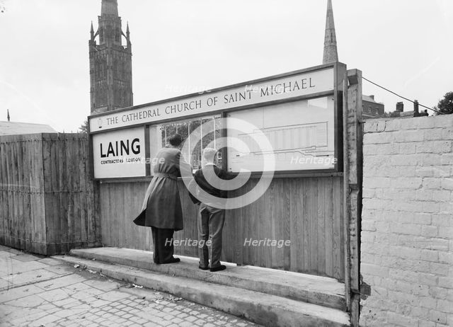 Coventry Cathedral, Priory Street, Coventry, 06/09/1955. Creator: John Laing plc.