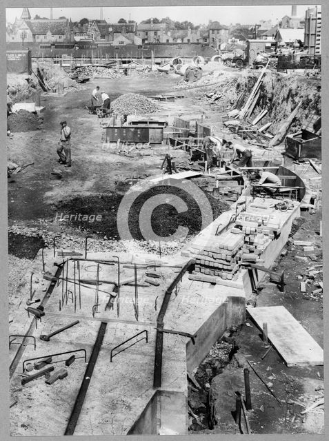 Coventry Cathedral, Priory Street, Coventry, 10/08/1955. Creator: John Laing plc.